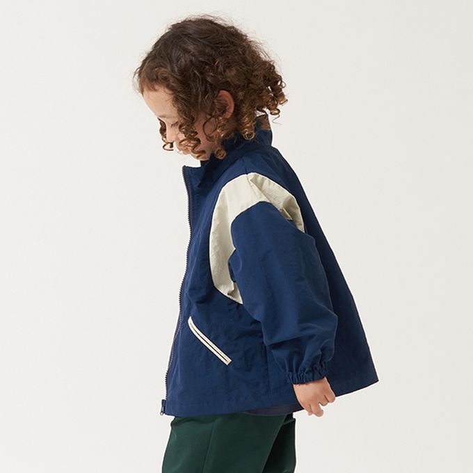 日本 b-ROOM - 潑水加工 廓形撞色防風外套-焦糖棕