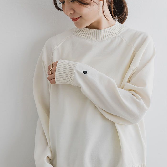 日本 ihuu - 酷甜愛心刺繡針織上衣-紅