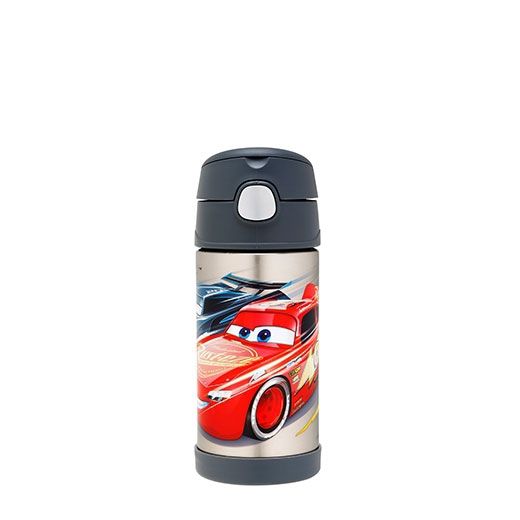 Thermos 膳魔師 - 不鏽鋼真空吸管保冷瓶 (附背帶)-汽車總動員3 (F4018CR6)-360ml