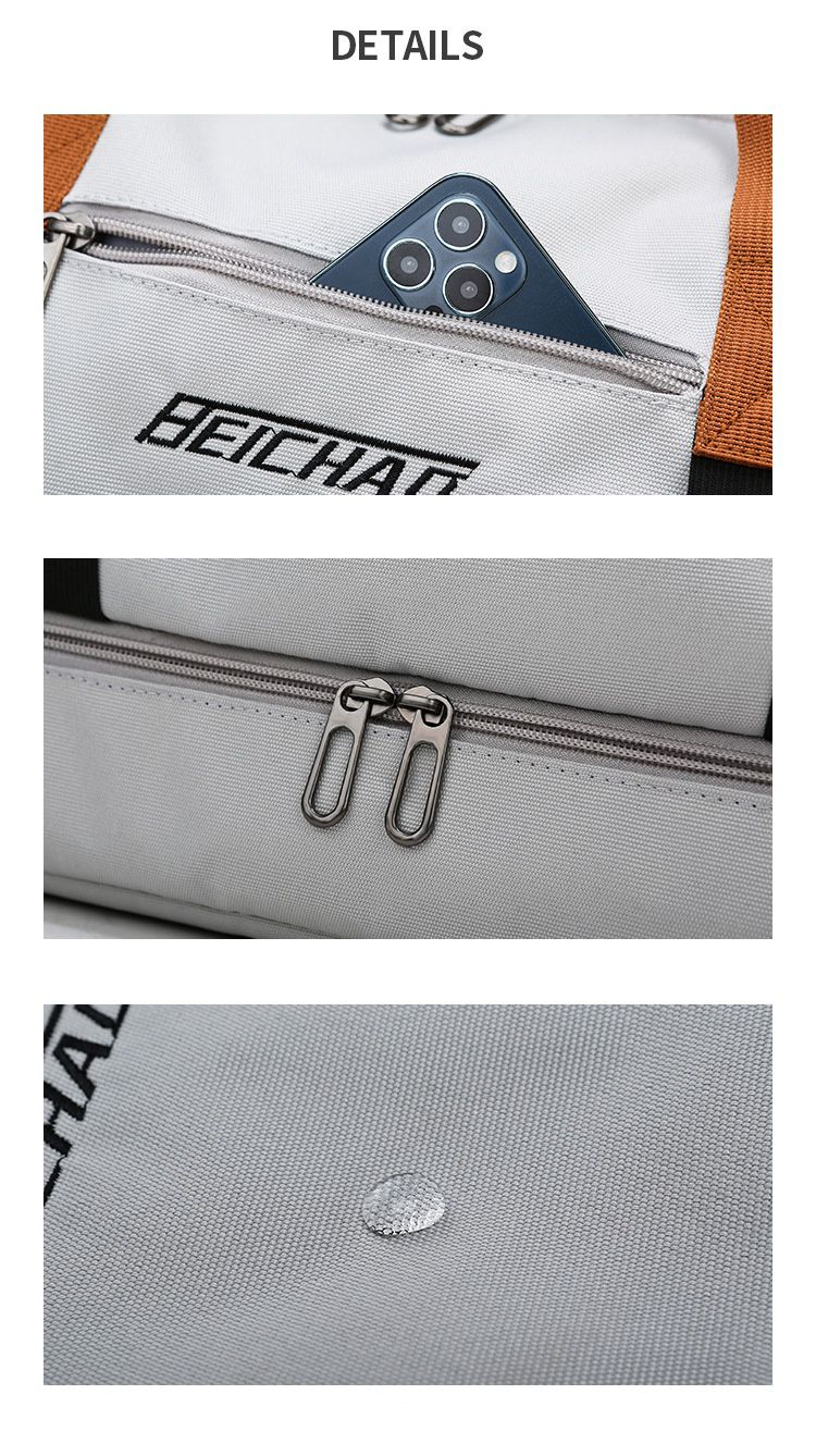 防水大容量乾濕分離旅行包/運動包-紫色 (46X25X28cm)