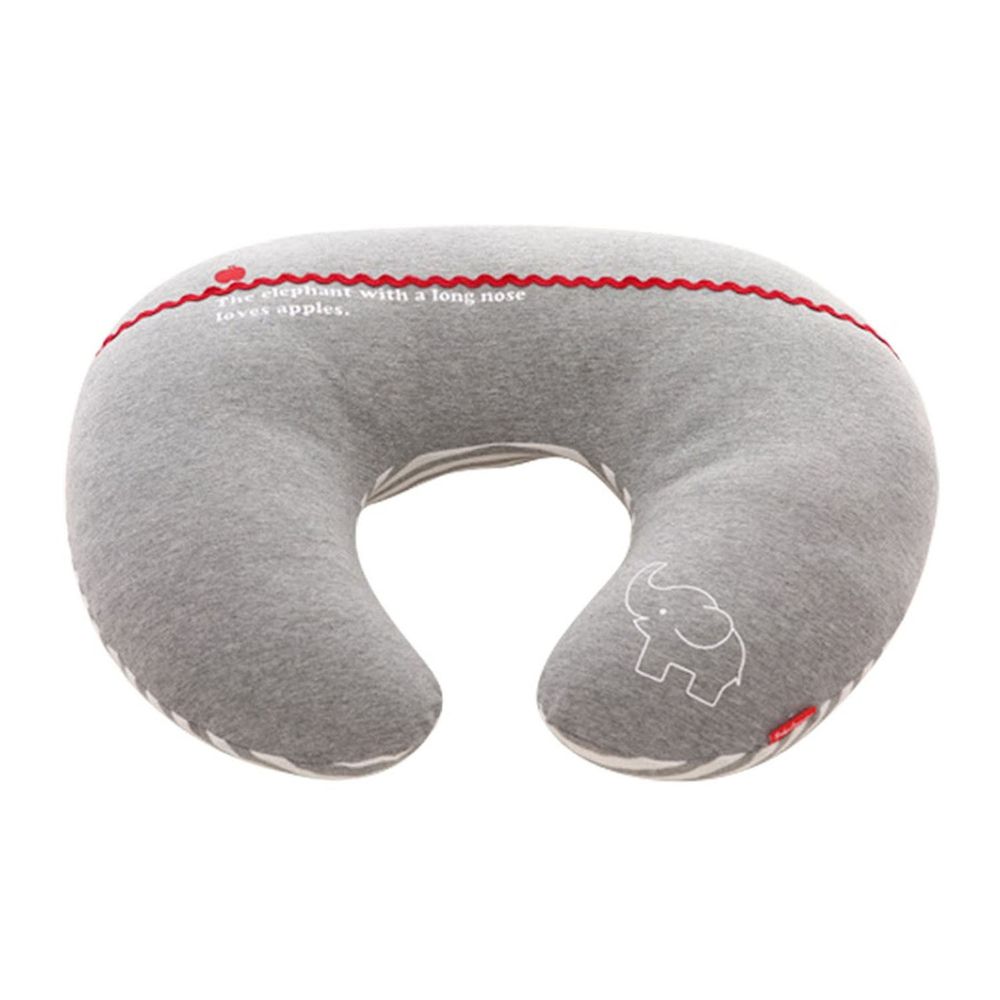 JoyNa - 多功能舒適授乳枕 哺乳枕 (枕套可拆洗)-灰色小象 (43*58*6cm)