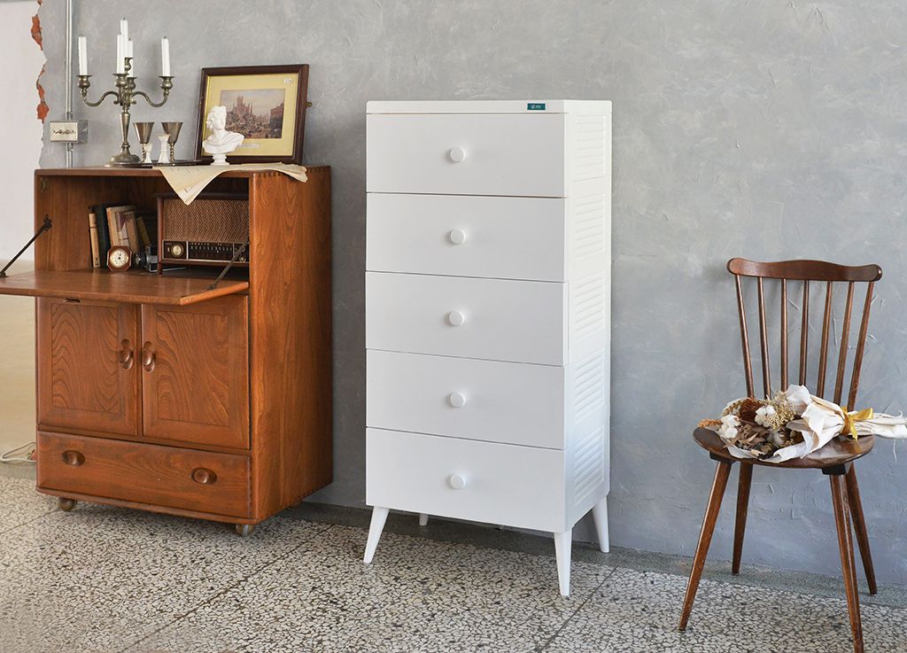 家窩 - 悠雅五層高腳抽屜收納櫃-DIY-混色款