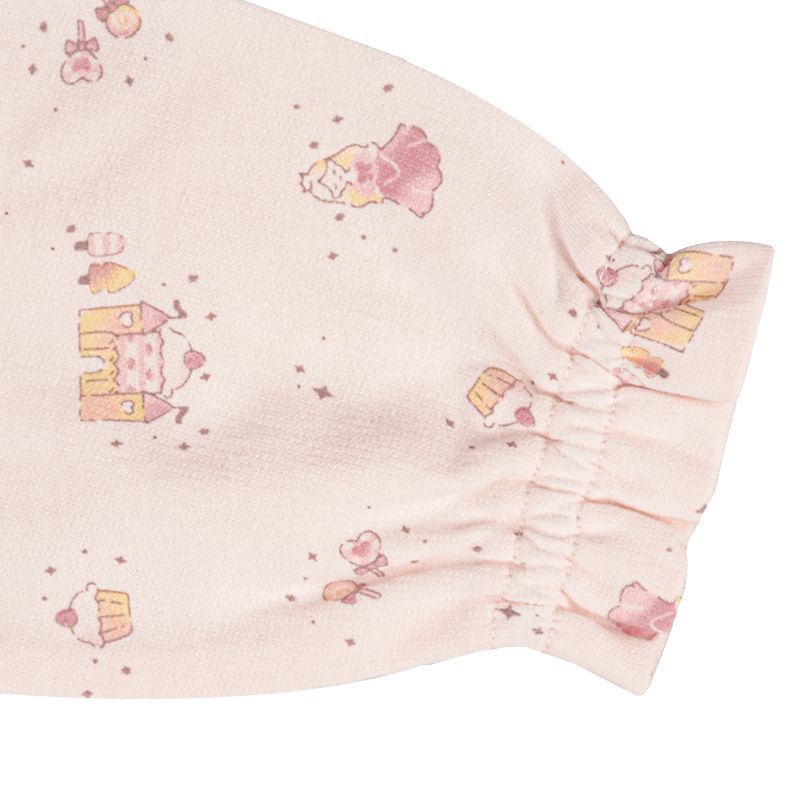 akachan honpo - 長袖家居服 穿衣練習-零食-粉紅色