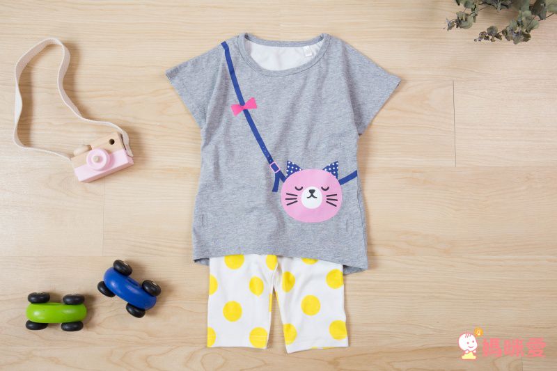 akachan honpo - 女短袖家居服CoCupa!! 背部為棉紗-冰淇淋兔-米白色