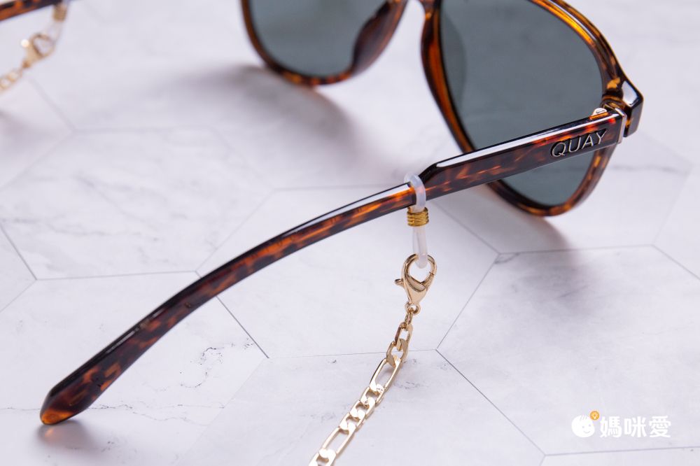 拉丁美洲低調奢華設計款金屬口罩項鍊/口罩鍊/掛繩/眼鏡掛鍊-金屬鏈-E-葉型鏈-60cm