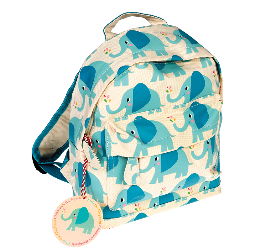 英國 Rex London - 幼兒/兒童後背包-藍大象