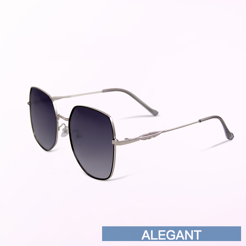 ALEGANT - 夜香繽復古典雅幾何線條設計漸層偏光墨鏡│UV400太陽眼鏡