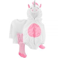 美國 Carter's - 嬰幼兒萬聖節/聖誕節造型套裝三件組-白色獨角獸