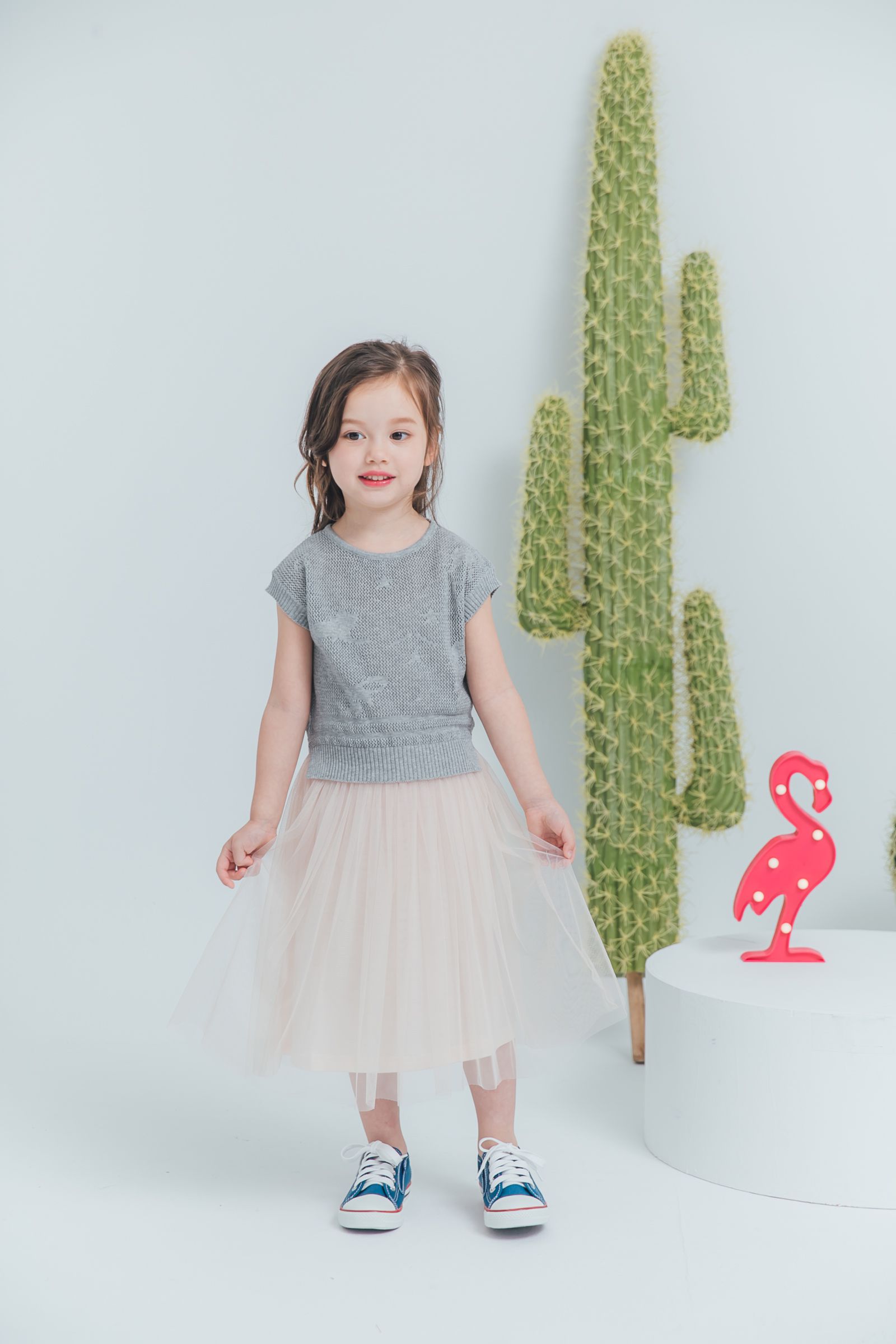 Peachy - 北鼻款*獨家訂製綿柔連身紗裙-細肩帶連身款-氣質杏