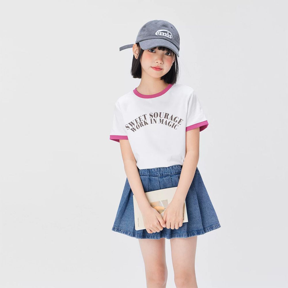 -3℃瞬間涼感短袖T-文字標語-白色