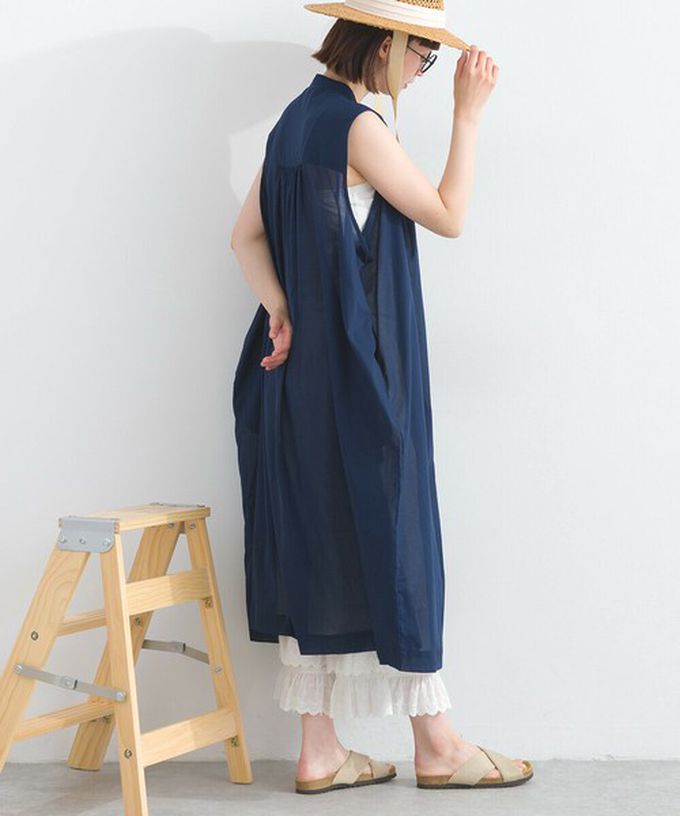 日本 Lupilien - 100%印度棉 清爽素色無袖洋裝-莓果粉