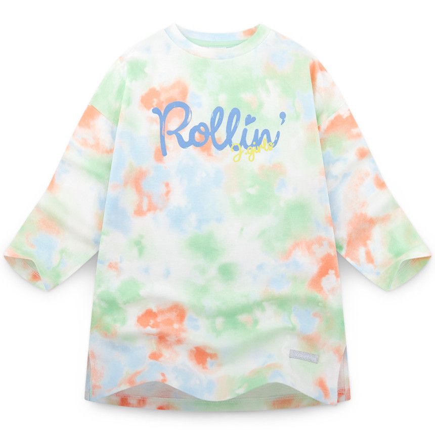 韓國 Jelispoon - 彩色漸層長版T-淺綠