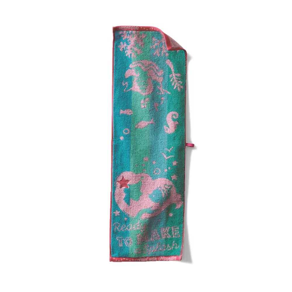 日本千趣會 - 日本製 迪士尼印花毛巾-小美人魚-湖水綠 (22×72cm)