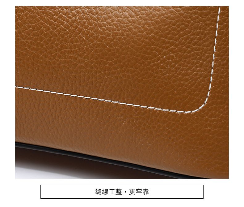 真皮小水桶單肩斜挎包-附2種背帶-酒紅色 (19.5x20x12cm)