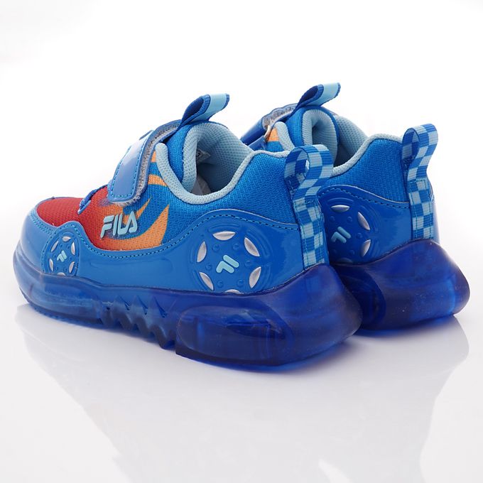 FILA - 賽車造型電燈運動鞋-7-J452X-313藍(中大童段)-運動鞋-藍