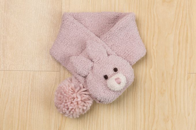 akachan honpo - 毛茸茸圍巾-動物-象牙白色 (80~95cm)