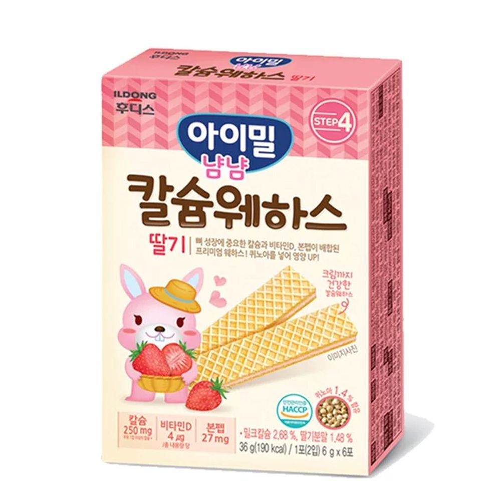 韓國Ildong Foodis日東 - 藜麥威化餅-鈣+草莓口味