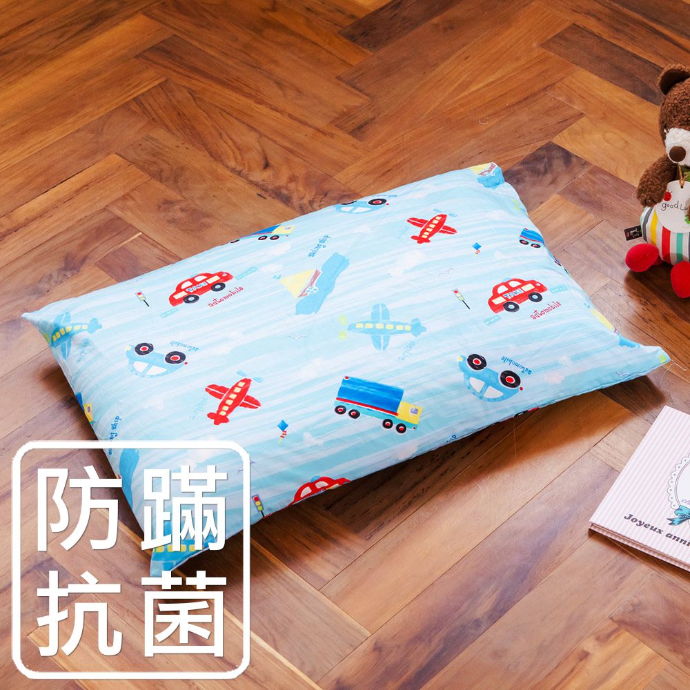 鴻宇 HongYew - 防螨抗菌100%美國棉兒童標準型天然乳膠枕-夢想號-1573