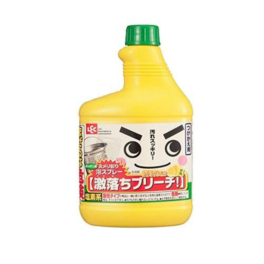 日本 LEC - 激落清潔劑- 廚房漂白抗菌用-補充瓶 520ml