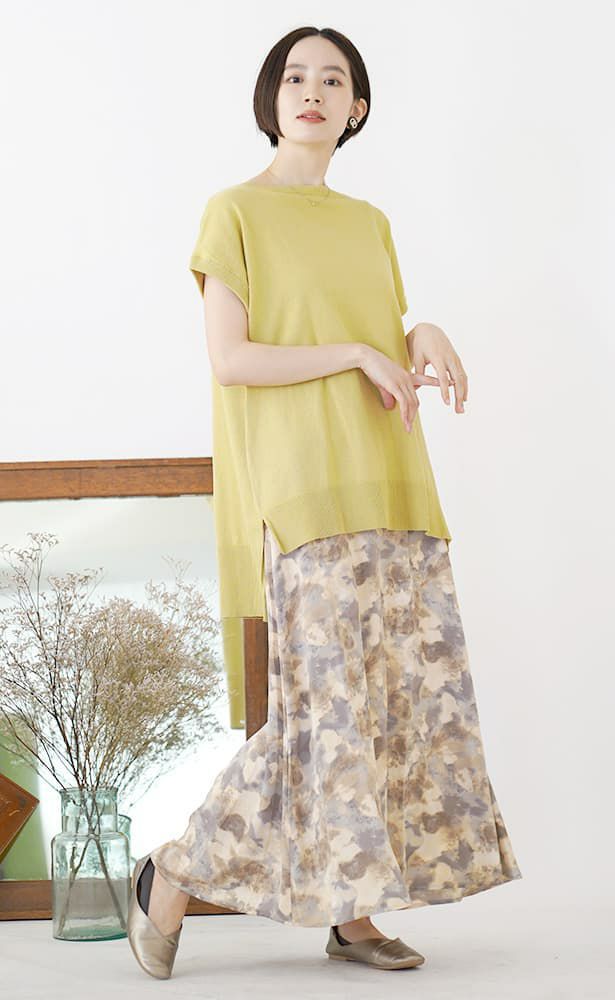 日本 zootie - 100%棉 柔軟薄針織短袖上衣-簡約白