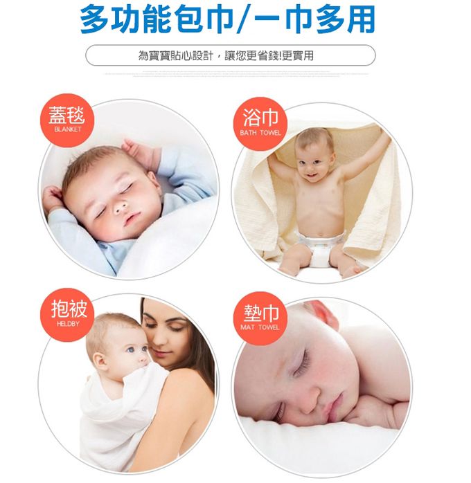 Muslin Tree - 印花雙層嬰兒紗布包巾/蓋被-鯨魚 (120*120cm)