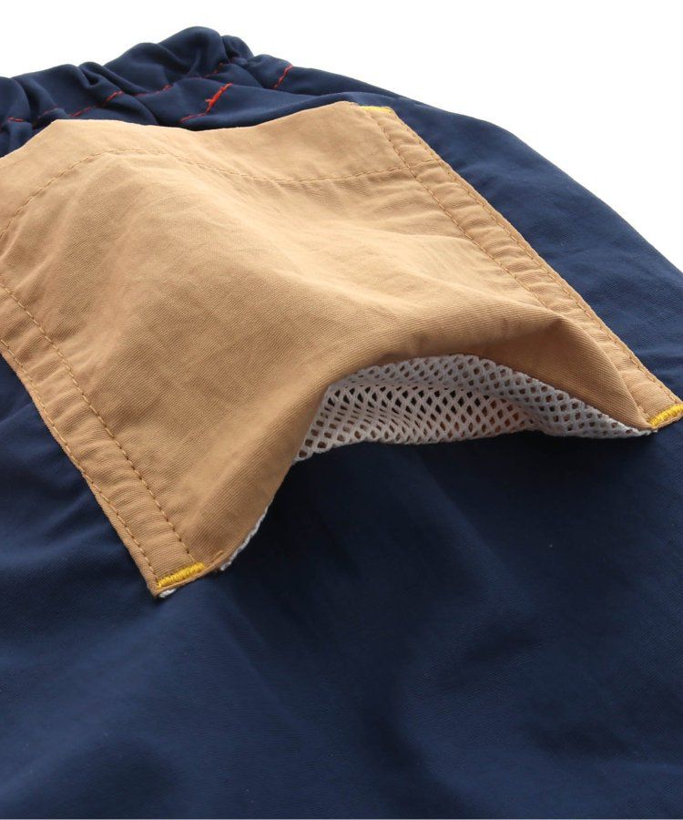 日本 BREEZE - 水陸二用百搭logo裝飾短褲-寶石綠