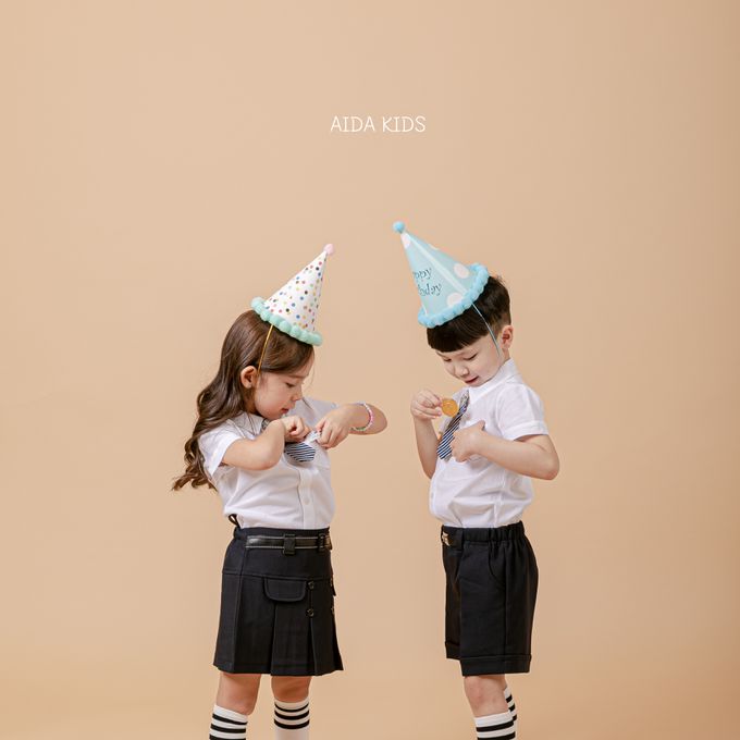 韓國 AIDA - 鬆緊腰裝飾腰帶百搭短褲-黑