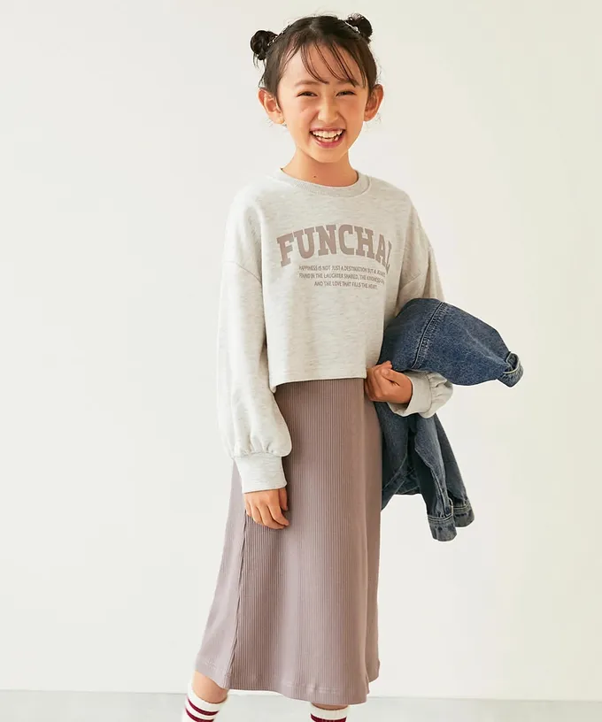 日本 devirock - 兩件式彈性羅紋長袖洋裝-黑