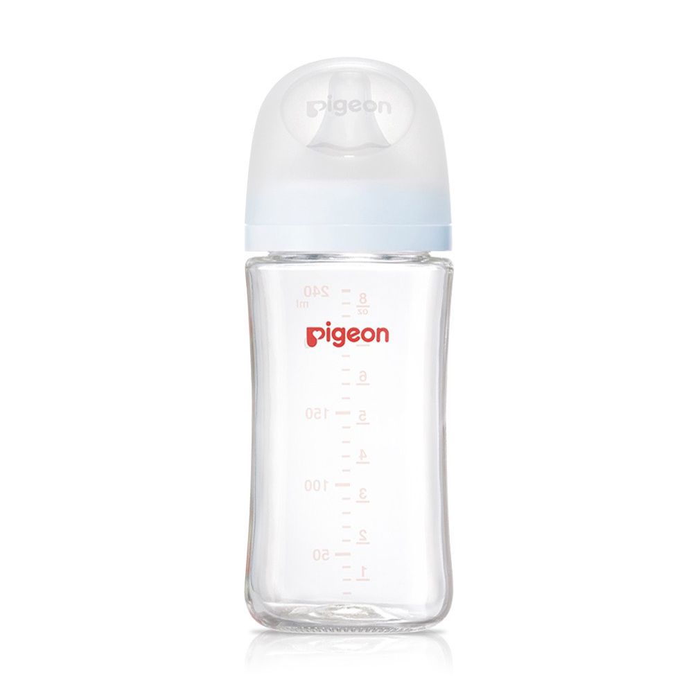 第三代母乳實感玻璃奶瓶240ml-天使藍