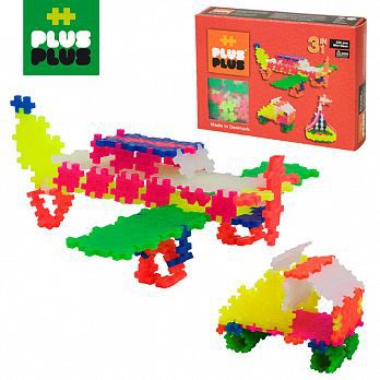 加加積木 PLUS PLUS - 雙主題共享包C(小顆粒)-霓虹機器人170p+3合1霓虹220p