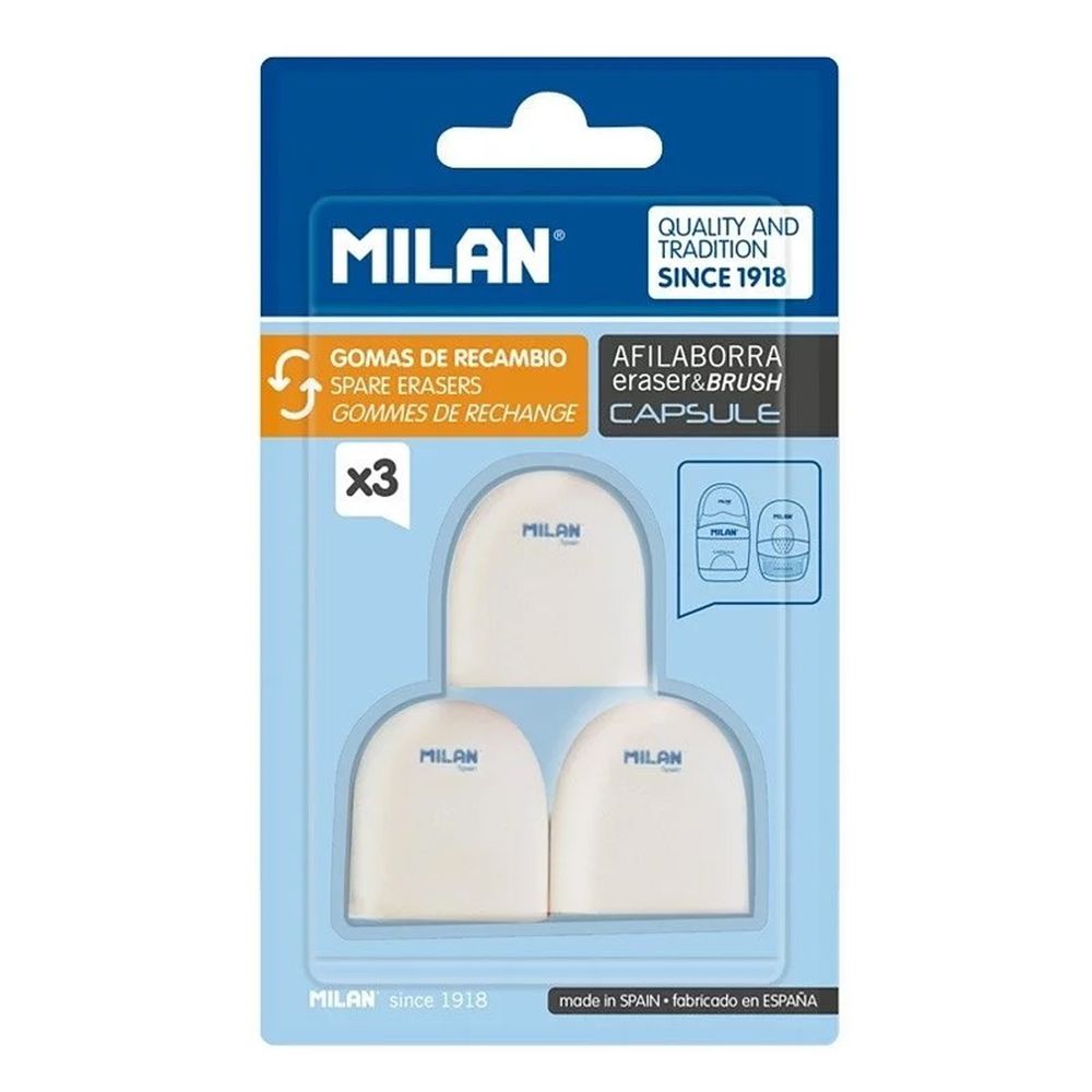 MILAN - 太空膠囊橡皮擦_補充包(3入)