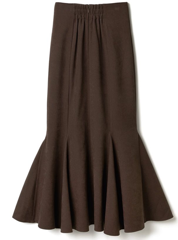 日本 GRL - 浪漫多層次魚尾長裙-橘