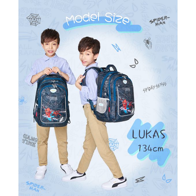 impact 怡寶 - 蜘蛛人成長型護脊書包-深藍(IMMVSD301NY)|身高130cm以上