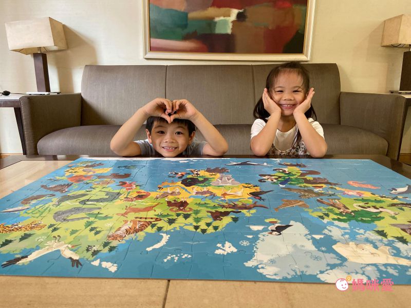 探索世界第一步【法國Janod】世界恐龍拼圖＆學習桌遊