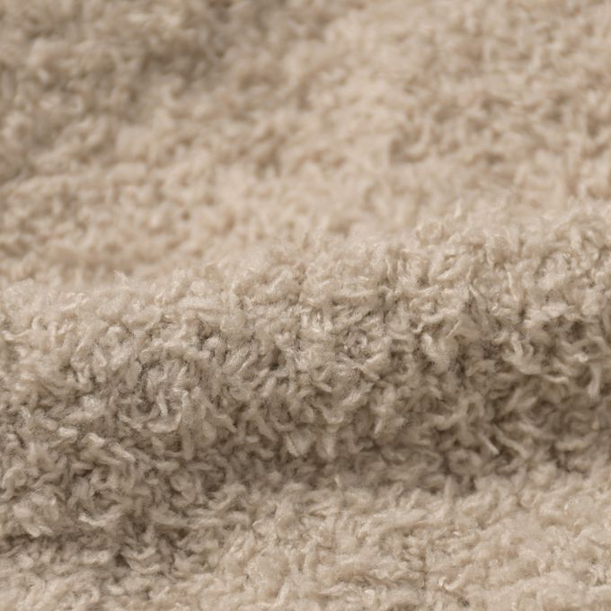 akachan honpo - 毛茸茸動物冬季針織帽-淺卡其色