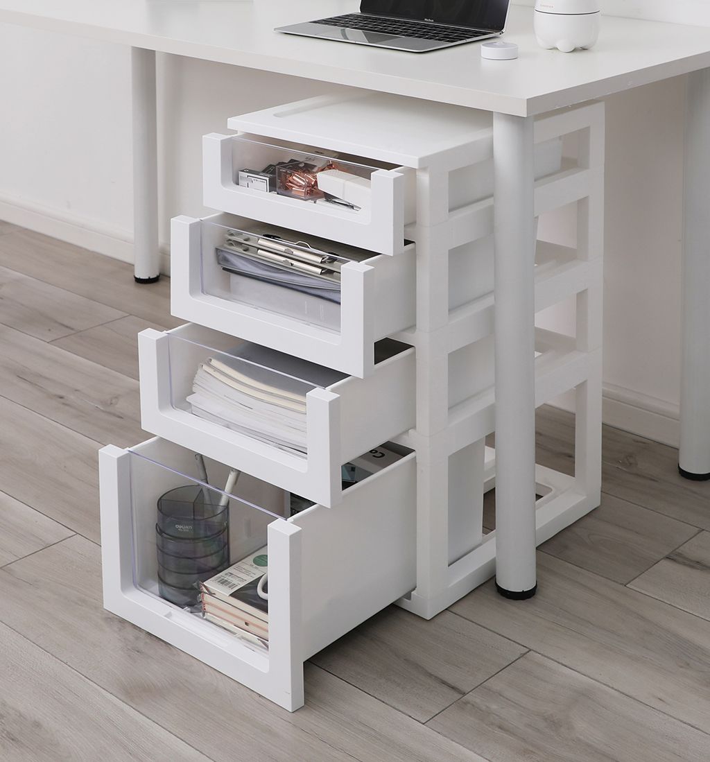 PICKup - 四層化妝品分格抽屜收納櫃(1低2中1高抽)-DIY