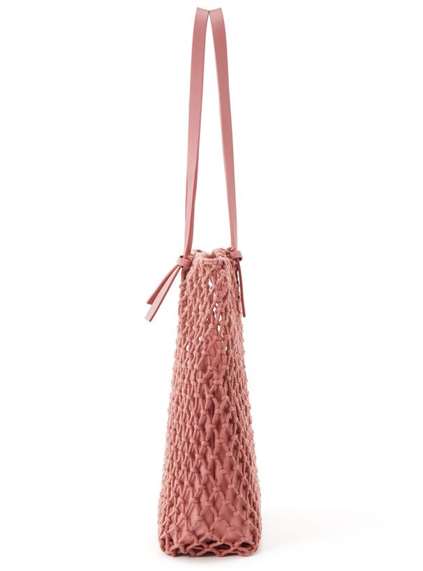 日本 GRL - 百搭編織手提袋(附同色系收納袋)-米