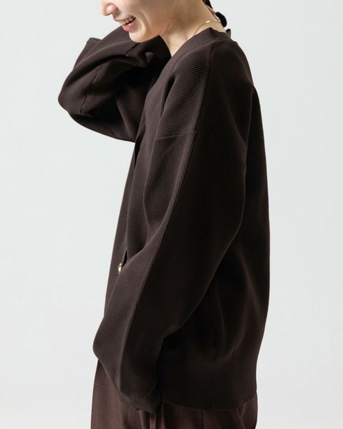 日本 gleam - 愛心金屬扣柔美羅紋開襟衫/外套-紅