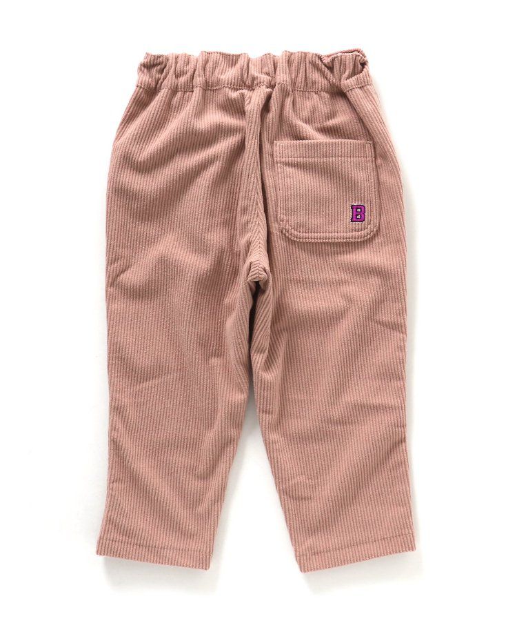 日本 BREEZE - 燈芯絨裏起毛保暖長褲-粉紅