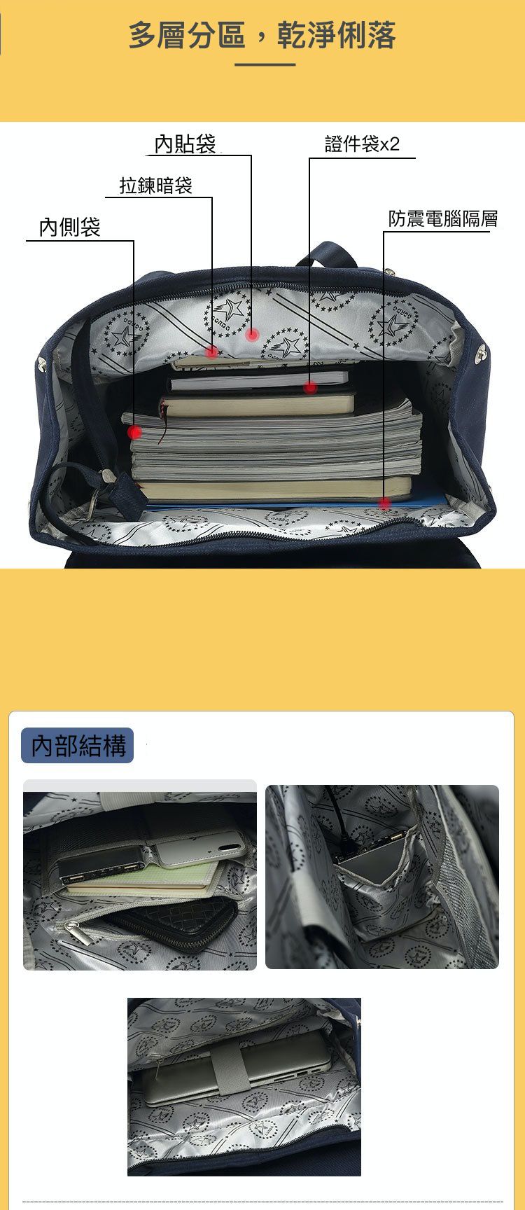 簡約大容量翻蓋書包-小獅子-黑色 (38.5x28x15cm)