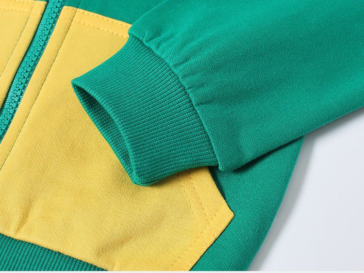 純棉立體造型連帽外套-足球-藍+黃