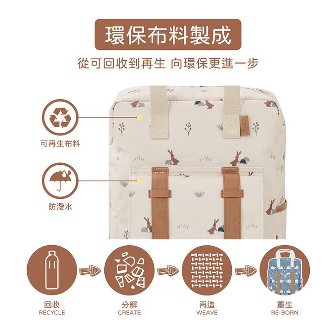 荷蘭 FRESK - 北歐風設計可愛小後背包-小背包-鯨魚霧藍