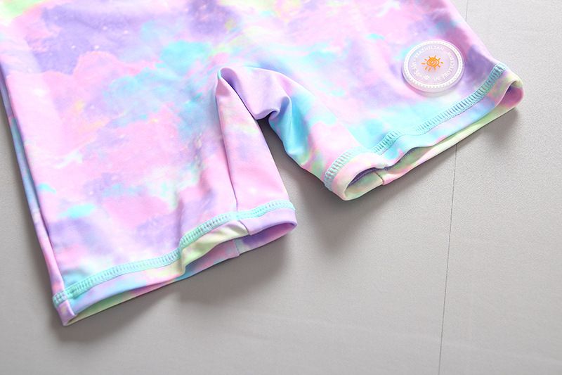 女寶防曬長袖連身泳裝套裝(附帽子)-萌萌獨角獸-紫色