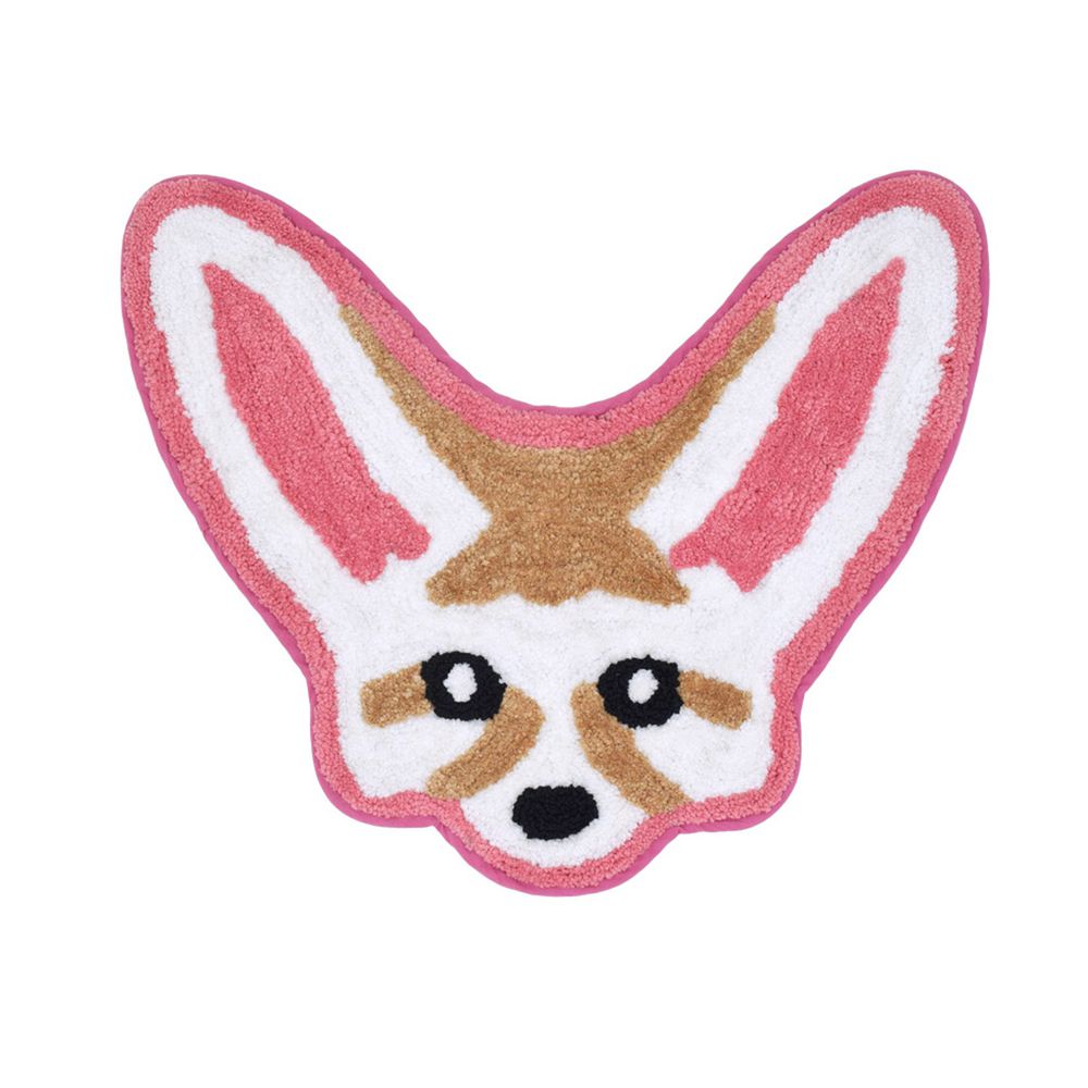 日本 TOMO - 珍奇動物系列地墊/腳踏墊-耳廓狐-粉 (約60x49cm)