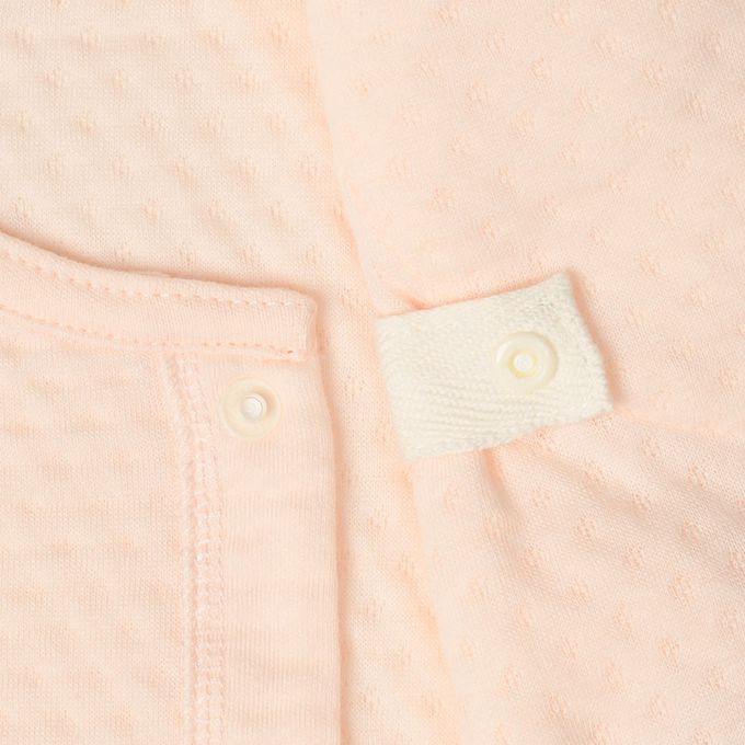 akachan honpo - 長袖舒適連身衣-粉紅色 (50~60cm)