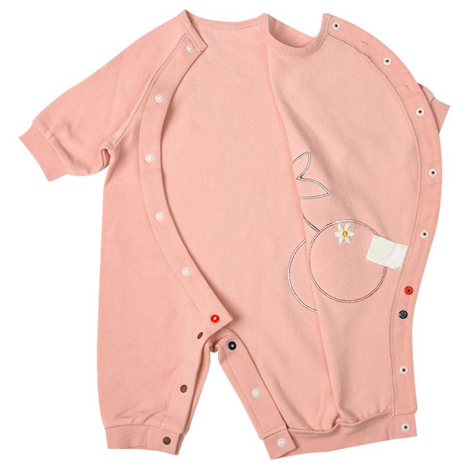 akachan honpo - 長袖兔裝 翻身神隊友-彈性材質-桃色