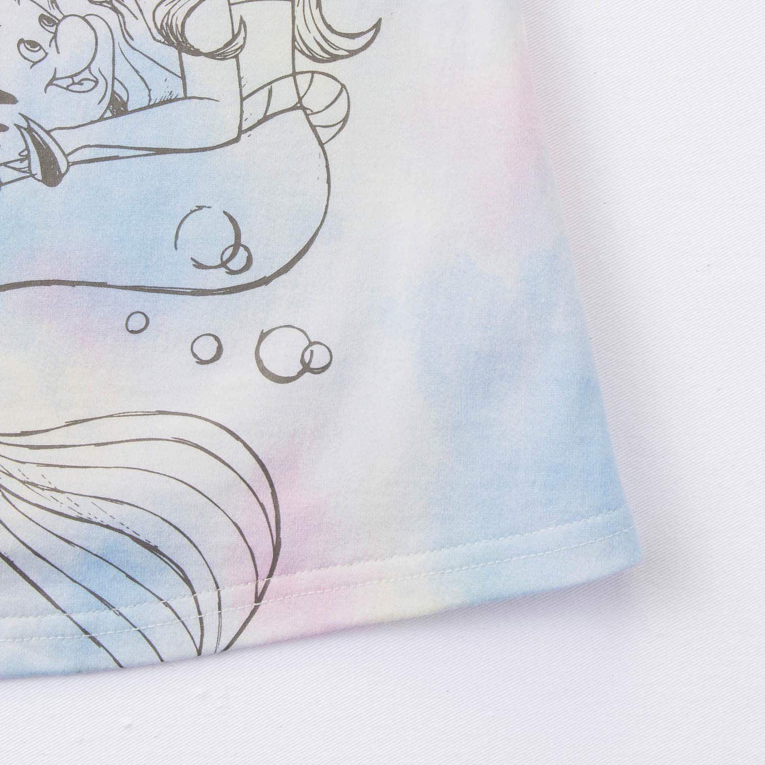 日本千趣會 - 迪士尼暈染印花無袖洋裝-長髮公主-粉紅系