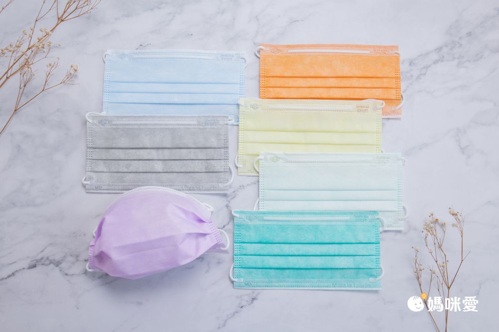 上順醫材 SHANG SHUN - 馬卡龍系列成人三層醫療級/MD雙鋼印/台灣製平面口罩-馬卡龍系列-沁涼藍 (17.5*9.5cm (±0.5))-50入/盒(未滅菌)