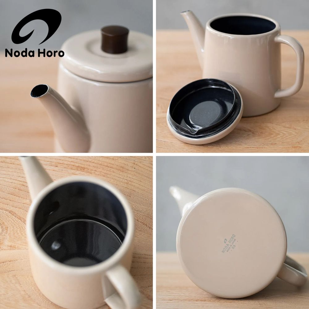 日本製琺瑯水壺-奶茶色1500ml