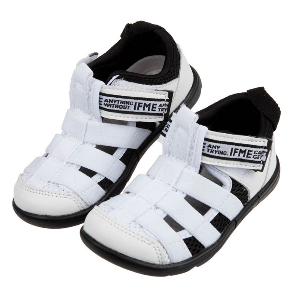 日本IFME - 白色和風兒童機能水涼鞋